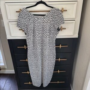 Cocomo Black and White Animal Print Midi Dress